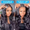 thumbnail image 2 of Peluca QUANDIAN Wear and Go, cabello humano sin pegamento, 180% de densidad, 2 of 6