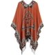 thumbnail image 2 of Poncho de invierno con estampado abierto y chales a cuadros para mujer, 2 of 5