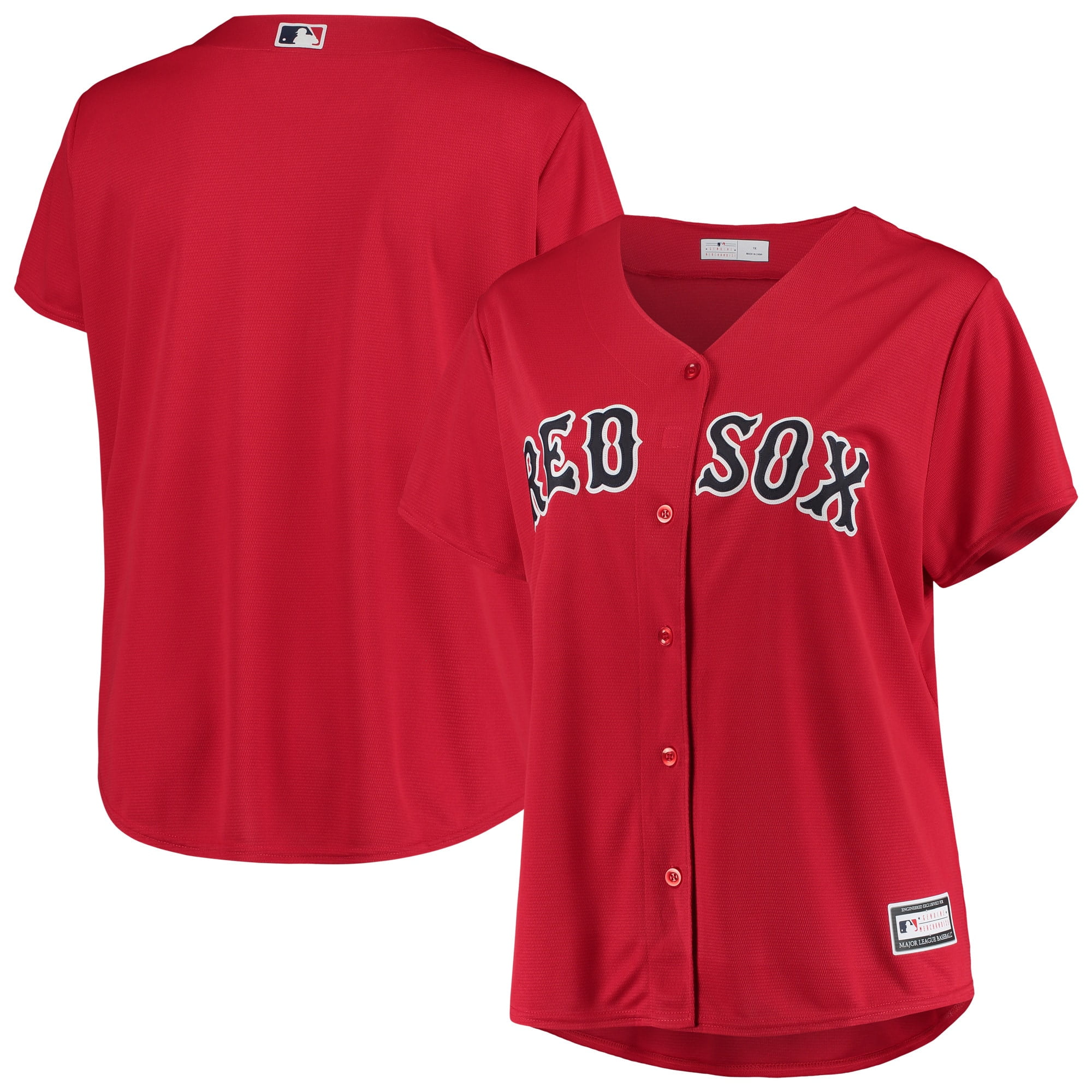 Boston Red Sox Women's Plus Size Alternate Replica Team Jersey - Red ...