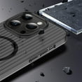 thumbnail image 5 of Designed for iPhone Case,Luxury 3D Stripe Matte Translucent Camera Lens Protection Shockproof Protective Cover Phone Case (White,iPhone 12), 5 of 5
