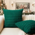 thumbnail image 2 of Juego de 2 fundas de almohada decorativas Softalker, 45 x 45 cm, color verde pana, 2 of 7