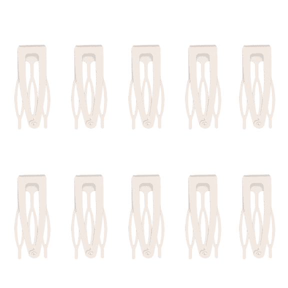 DESIGNICE10 Pcs Small Hair Clips, Metal Snap Hair Clips For Women & Girls, Silver Hair Barrettes & Combs, Everyday Simple Solid Color Side Bangs Hair Accessories With Metal Fastener