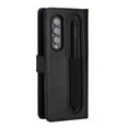 thumbnail image 3 of Dteck Wallet Case for Samsung Galaxy Z Fold 4,Ultra Slim PU Leather + Soft TPU with Crad Slot Stylus Pen Slot Shockproof KIckstand Magnetic Filp Case for Samsung Galaxy Z Fold 4 7.6 inch,Black, 3 of 8