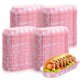 thumbnail image 1 of Bandejas desechables de papel para salchichas Yinkin de 6 pulgadas, 300 unidades, color rosa, 1 of 6