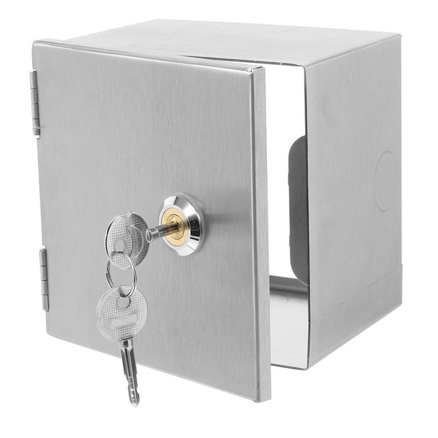SHISUYAN Waterproof Electrical Box With Lock Outlet Box For Electric Car Charging Socket Protector Cover Wall Mounted Stainless Steel Box For Outdoor Use