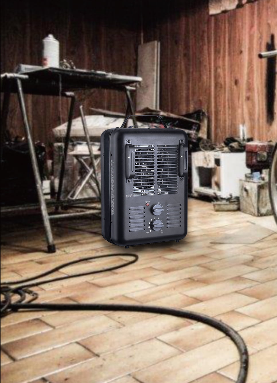 Utility 'Milkhouse' Style Electric Space Heater,1500W,Indoor Use, Black, Model#DQ2016 - Walmart.com