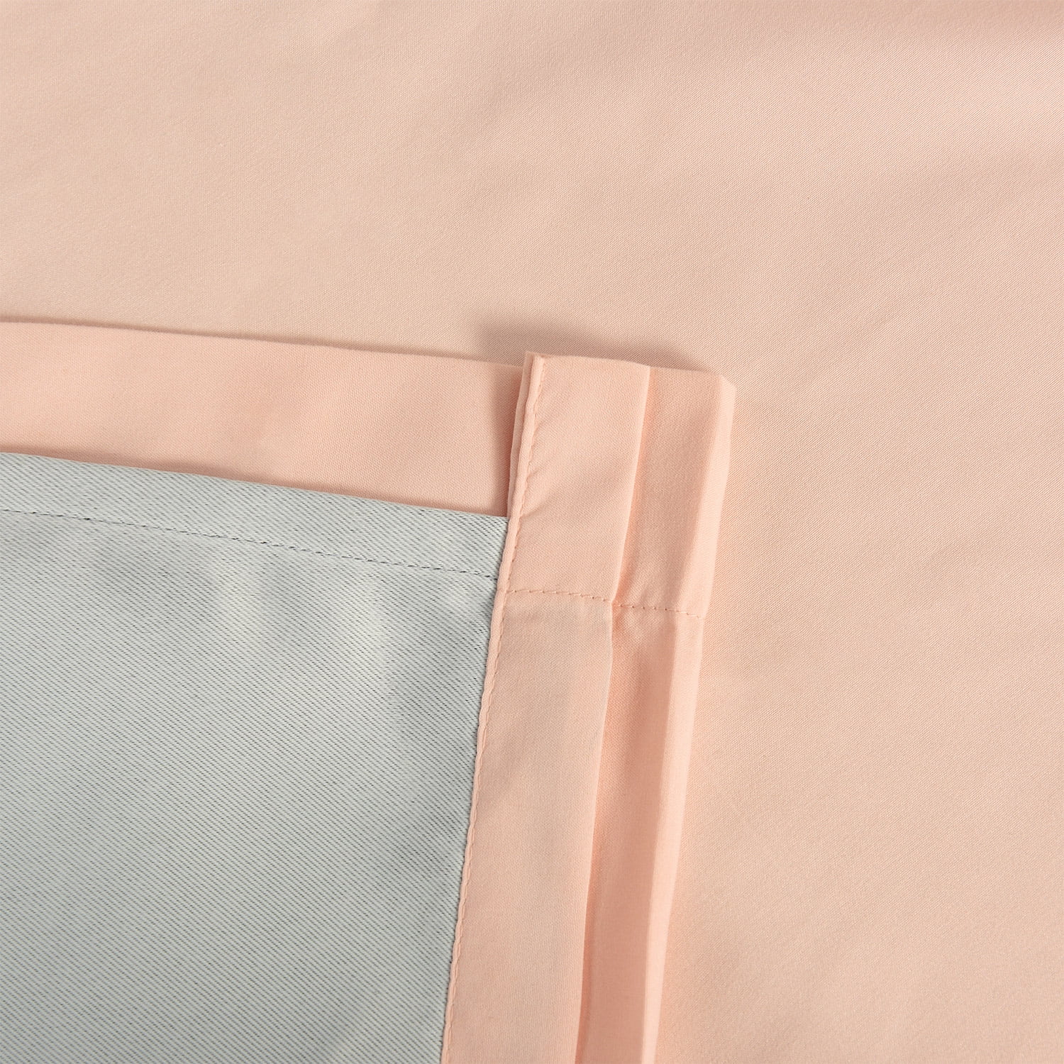 EvJk Peach Blackout Window Curtain 54" x 84", 2 Panels Curtains with Handmade Ruffles