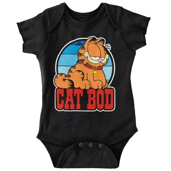 Funny Garfield Cartoon Cat Bod Romper Boys or Girls Infant Baby Brisco Brands NB