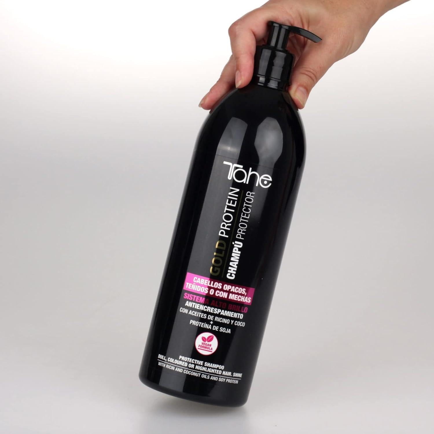 Tahe Gold Protein For Colored Hair kit - Shampoo 1000ml + Mask 1000ml - Color Protection & Shine