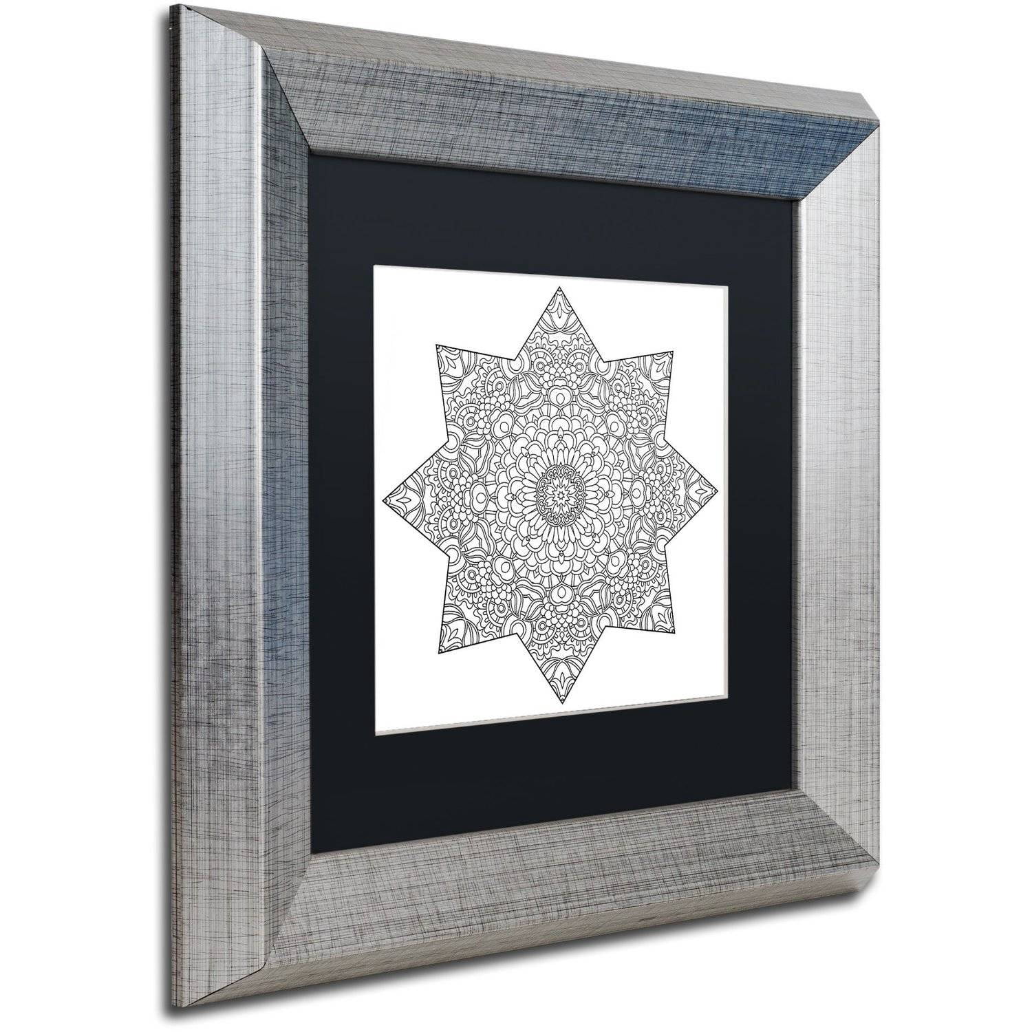 Trademark Fine Art "Mixed Coloring Book 14" Canvas Art by Kathy G. Ahrens, Black Matte, Silver Frame