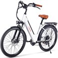 thumbnail image 1 of Cinverter Libra 26" Electric Bike for Adults, Peak 500W Motor 36V 418Wh Removable Battery Electric Bicycle Cruiser Ebike, 32km/h Top Speed Long Range Urban City Commuter, Color White, 1 of 15