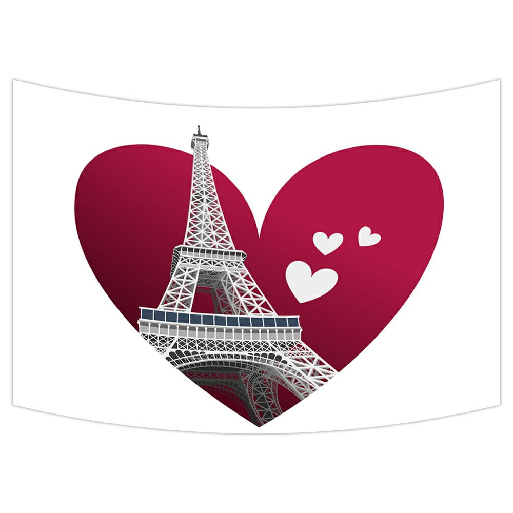 ZKGK Paris Eiffel Tower Tapestry Wall Hanging Wall Decor Art for Living Room Bedroom Dorm Cotton