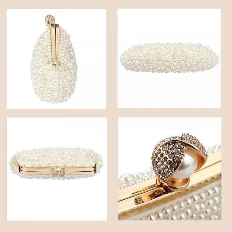 CHUNTIAN Women Pearl Clutch Purses Beaded Bag Evening  display picture 1