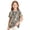 Brown, variant on Girls Short Sleeve Polo Shirt, Snowy Tree Branch Oak Leaf Camo Print Collared Top, Lightweight Polyester Casual T-Shirt for Outdoor School Daily Wear,Gray,150