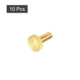 thumbnail image 3 of Unique Bargains Moleté Vis à Pouce, M6x16mm Plat Laiton Boulons Poignée Boutons de Fixations 10Pack, 3 of 4