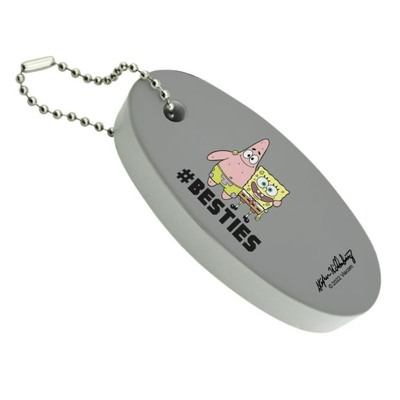 SpongeBob Besties Floating Keychain Oval Foam Fishing Boat Buoy Key Float