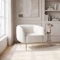 thumbnail image 6 of Safavieh Couture High Line Collection Alena Navy Wool Blend Accent Chair - 33" W x 29.92" L x 28.7" H Cream/Gold, 6 of 6