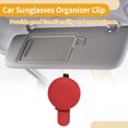 thumbnail image 3 of Clip para gafas de sol en el parasol del coche Unique Bargains, soporte magnético de cuero PU rojo, 3 of 7