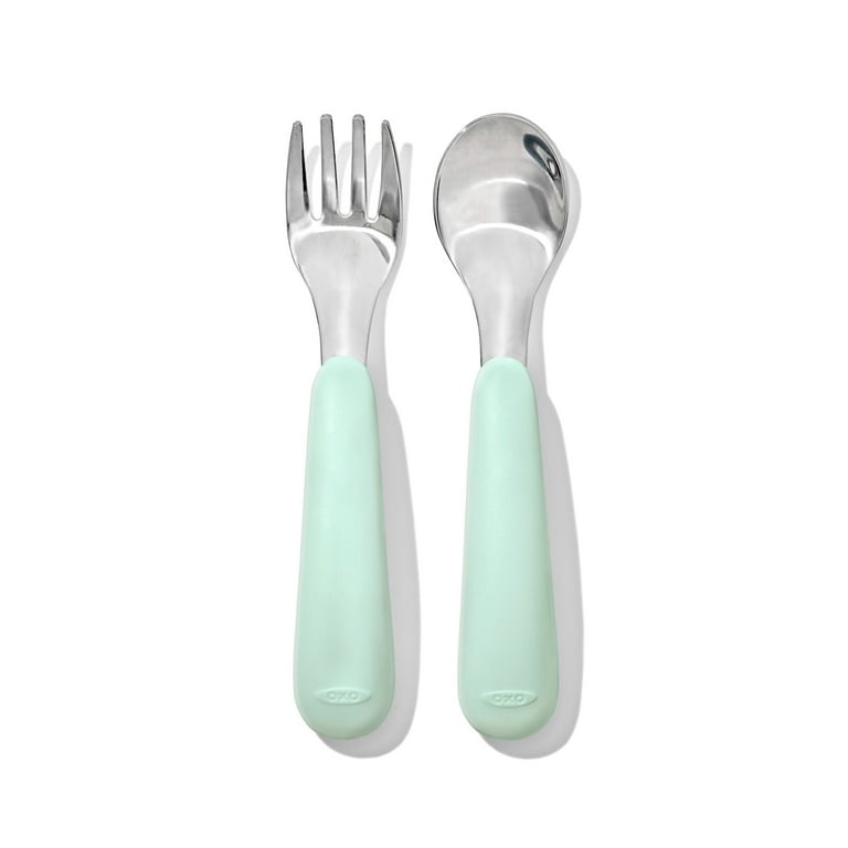 OXO Tot Toddler Fork and Spoon Set with Carrying Case photo 2