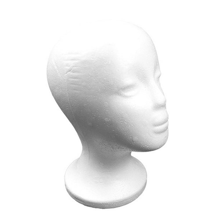 SPRING PARK Styrofoam Wig Heads Female Foam Head Mannequin Manikin  Cosmetics Model Head Glasses Hats Hairpieces Wigs Display Stand Holder 