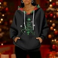 thumbnail image 4 of Women's Fashion Casual Christmas Print Pullover Long-Sleeve Sweatshirt with JESUS Design for Holiday Season and Comfortable Wear,Black,M, 4 of 5