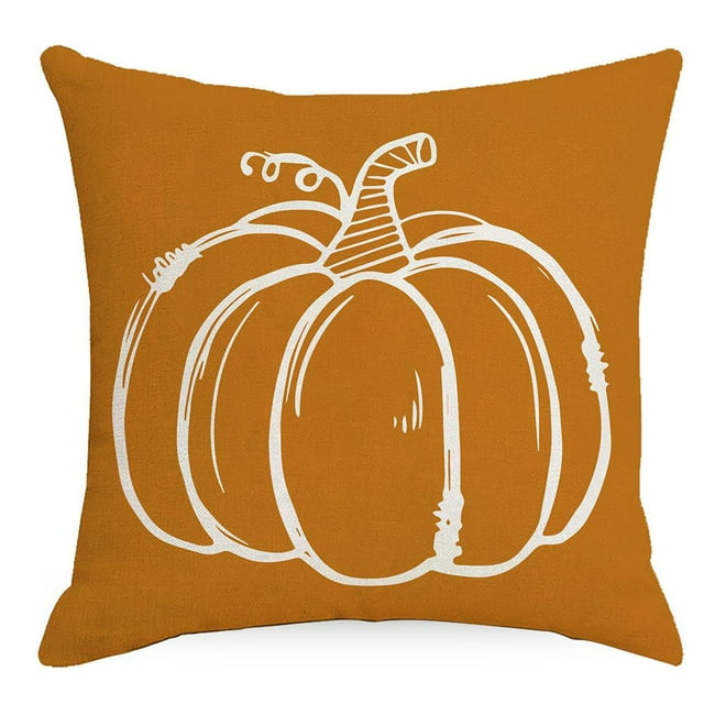 PFDDRW Housses de Coussin Décoratives d'Automne 18 Pouces Citrouilles Reconnaissantes Bénies Automne