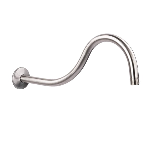 Brazo De Extensión Para Cabezal De Ducha De Js Jackson Supplies, Tubo Extensor Largo De Arco Alto De 16 Pulgadas De Longitud Ensamblada, Ideal Para Cabezal De Ducha De Lluvia Y Caída, Acabado En Níque