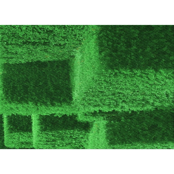 Ahgly Company Indoor Rectangle Patterned Deep Emerald Green Area Rugs, 8' x 10'