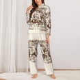 thumbnail image 2 of Lsque Western Desert Cowboys2 Pattern Long Sleeve Pajama Set for Women - Soft 2-Piece Sleepwear and Loungewear Set with Pockets, Comfy Nightwear-Small, 2 of 7