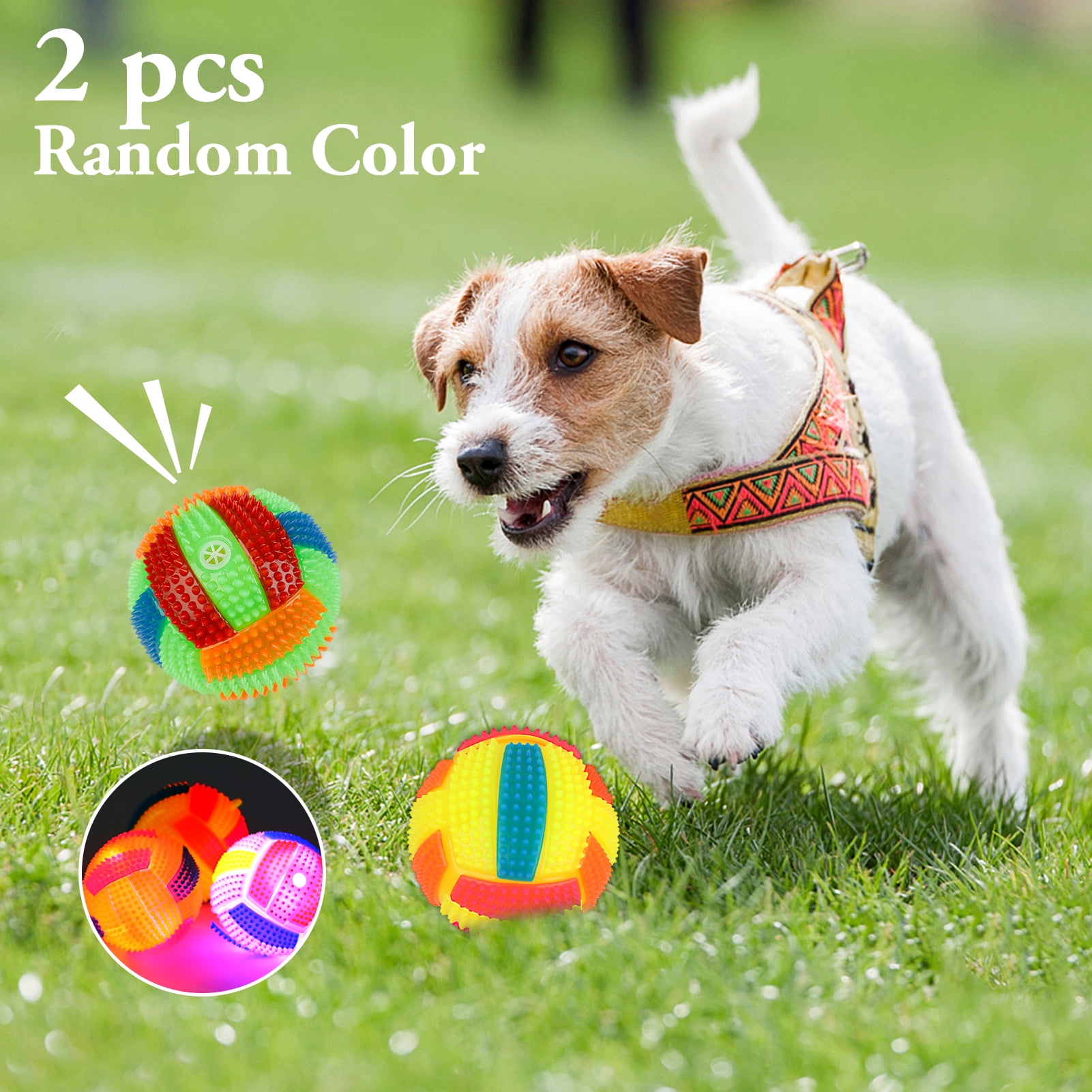 AXSWER 10 Pcs Cat Balls Soft Foam Elastic Latex Chew Ball Toy for Puppy Kitten Dogs Colorful Pet Toy