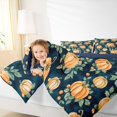thumbnail image 4 of Manfei Retro Pumpkin Comforter Sets King Size, Fall Harvest Down Comforter, Teenager Adult Reversible Bedding King Comforter Set, Breathable Bedroom Decoration, 3pcs, 4 of 8