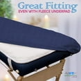 thumbnail image 4 of Flannel 100% Cotton Massage Table Sheets 3 Pieces Fitted Flat & Face Cover Set Blue Color, 4 of 10