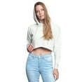 thumbnail image 5 of G-Style USA Women's Long Sleeved Crop Top Hoodie LH13118 - Oatmeal -Large, 5 of 8