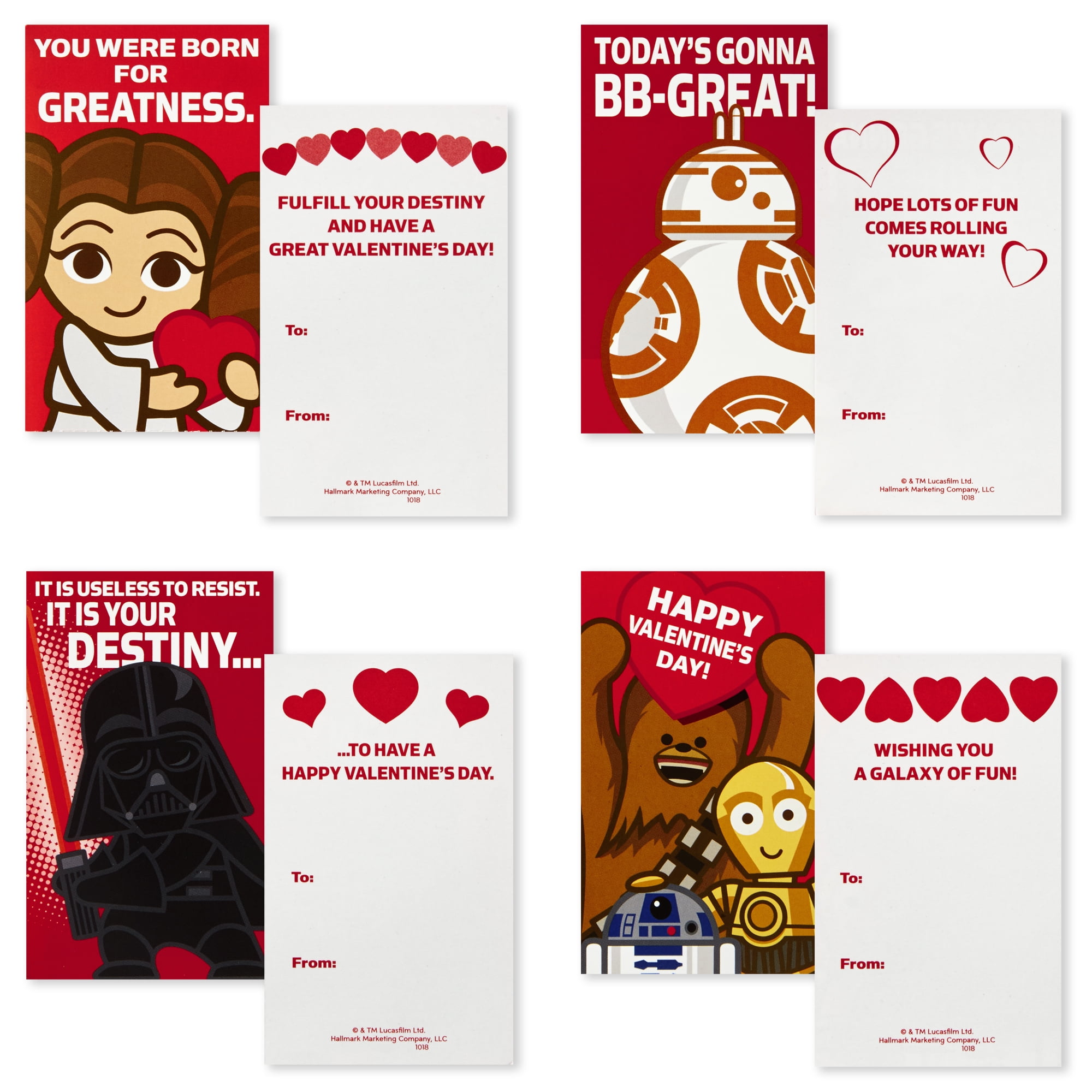 Disneys Star Wars 32 Count Valentine Exchange Cards Disneys Star Wars 32 Count Valentine Exchange Cards