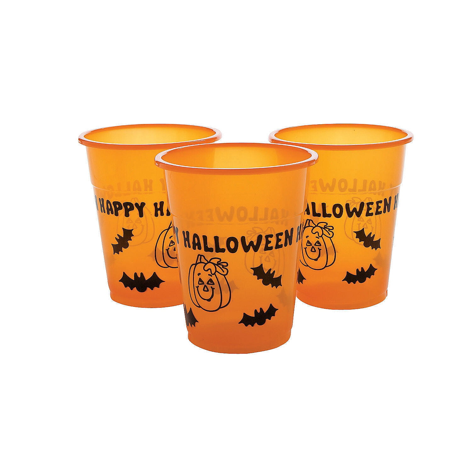 Happy Halloween Plastic Cups Party Supplies 50 Pieces