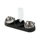 thumbnail image 2 of Comedero y bebedero 2 en 1 para mascotas con inclinación de 15° | Comedero dividido de acero inoxidable para perros y gatos | Base antideslizante con peso | Cuencos extraíbles y fáciles de limpiar, 2 of 5