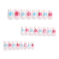 thumbnail image 3 of Press on Nails SINHOT Pink Long Square con corazón 3D, 24 unidades, 3 of 8
