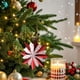 thumbnail image 4 of Conjunto de adornos para árbol de Navidad de 6 | Estrella de Múltiples Puntos y Cinco Puntas | Plástico Rojo Blanco | Decoración navideña | Acabado brillante con purpurina | 28x7cm | Decoraciones, 4 of 6
