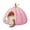 Pink, variant on PrimeGo Plush Pumpkin Pet House with Removable Cushion Autumn Winter Warm Small Medium Dog Cat Bed Cave Plush Indoor Kitten Puppy Sleeping Nest