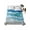 Blue, variant on Teal Blue Ombre Queen Size Flat Sheet, Wrinkleproof & Fadeproof Cooling Flat Bed Sheet Only, Modern Coastal Ink Painted Abstract Breathable Soft Bedding Top Sheets 90 x 102 Inches