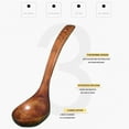 thumbnail image 6 of Clearance! Hilingoto Tableware, Soup Spoon, Wooden Spoon Bamboo Kitchen Cooking Utensil Tool Soup Teaspoon Catering Spoon 10.2X3.1X1.6Inch Christmas Sale, 6 of 6