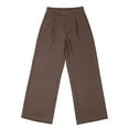 thumbnail image 4 of TrendOFT Wide Leg Dress Pants for Women High Waisted Business Casual Work Trousers Dressy Pants with Pockets Brown L, 4 of 5