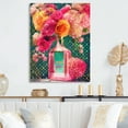 thumbnail image 2 of Designart High Fashion Perfume Bottle Vase With Flowers II Canvas Wall Art, 2 of 5