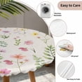 thumbnail image 6 of Pink Spring Floral Fitted Tablecloth with Elastic Edged, Round Table Cloth for Dining Table, Flowers Elegant Pastoral Rustic Waterproof Oil Proof Table Cover for Indoor Outdoor 45"-54", 6 of 8