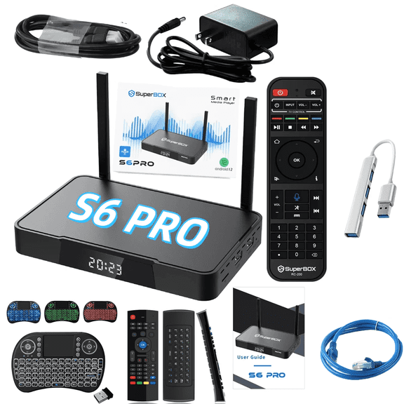 SuperBox S6 Pro 2025 Voice Remote Control Extenders with Accessories