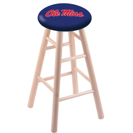 - Ole Miss Stool w/ Oak Swivel Base - 30