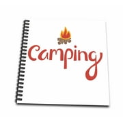 3dRose camping, picture of camp fire on a white background - Mini Notepad, 4 by 4-inch
