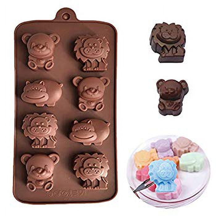 Silicone Candy Gummy Bear Molds - Chocolate Molds Including Bears, Frogs,  Lions, Monkeys, Penguins Gummie Molds Premium Silicone BPA Free, Pack of 4