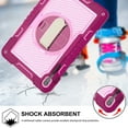 thumbnail image 2 of Rugged Case for Samsung Galaxy Tab S10 FE+ 13.1" 2025 (SM-X620/SM-X626B), Shockproof 3-Layer Protective Cover with 360° Rotating Kickstand, Hand Strap, Pencil Holder Detachable Shoulder Strap,Rose, 2 of 8