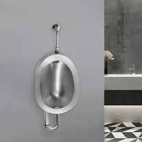 Silver 304 Stainless Steel Urinal 32*45cm Wall-Mounted Induction Flushing Urinal For Men's Bathroom